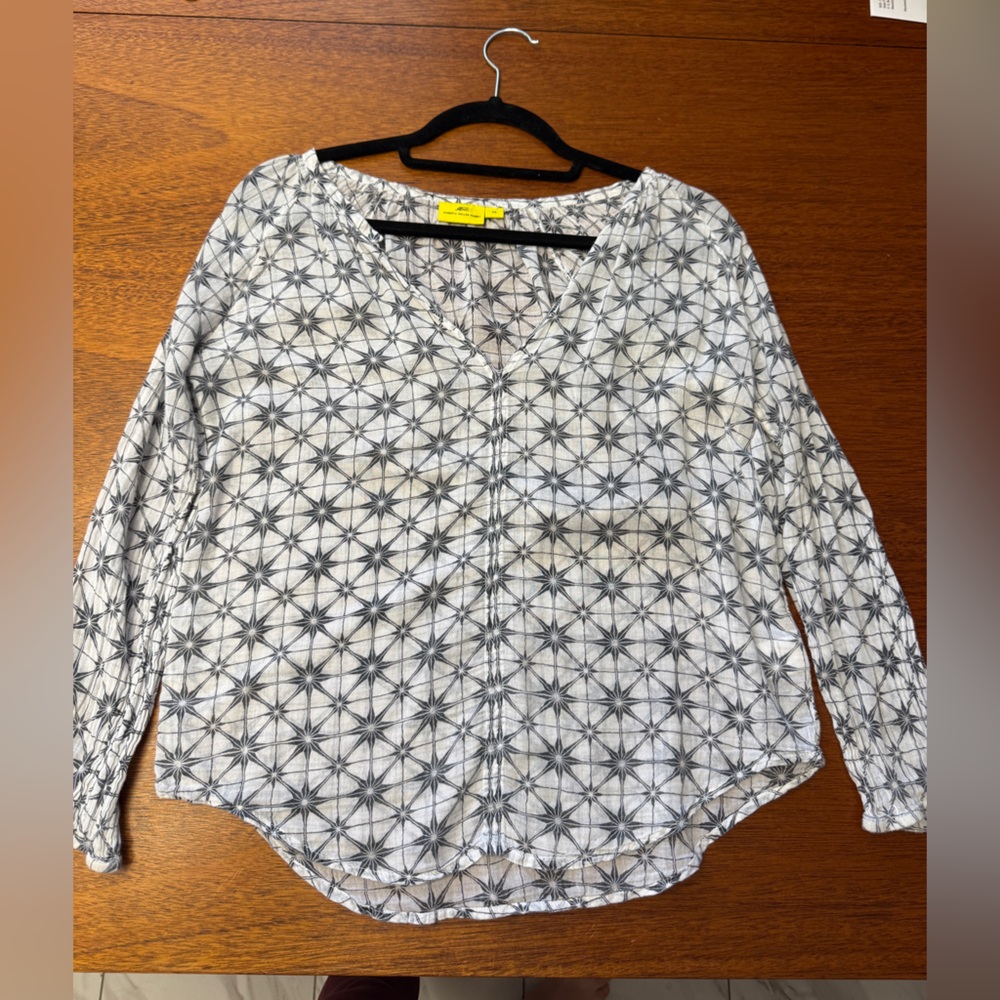 Roberta Roller Rabbit Black and White Patterned Top